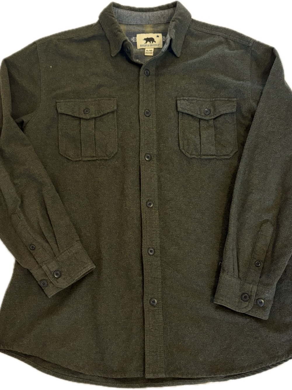 Dakota Grizzly Men's Long Sleeve Heavy Flannel Shirt XL